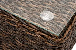 "Лунго" журнальный столик плетеный (гиацинт), цвет коричневый