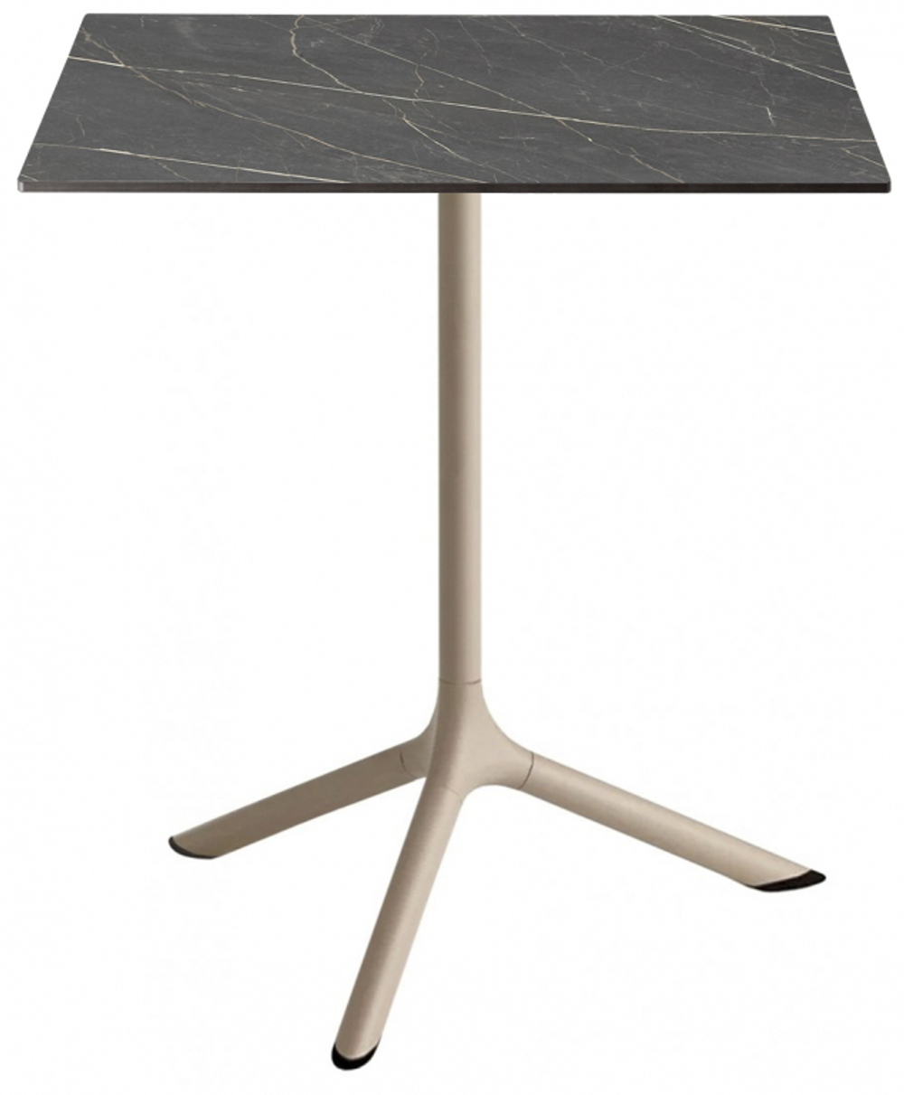Стол ламинированный обеденный складной Scab Design Tripe Folding, тортора, черный мрамор Сахара
