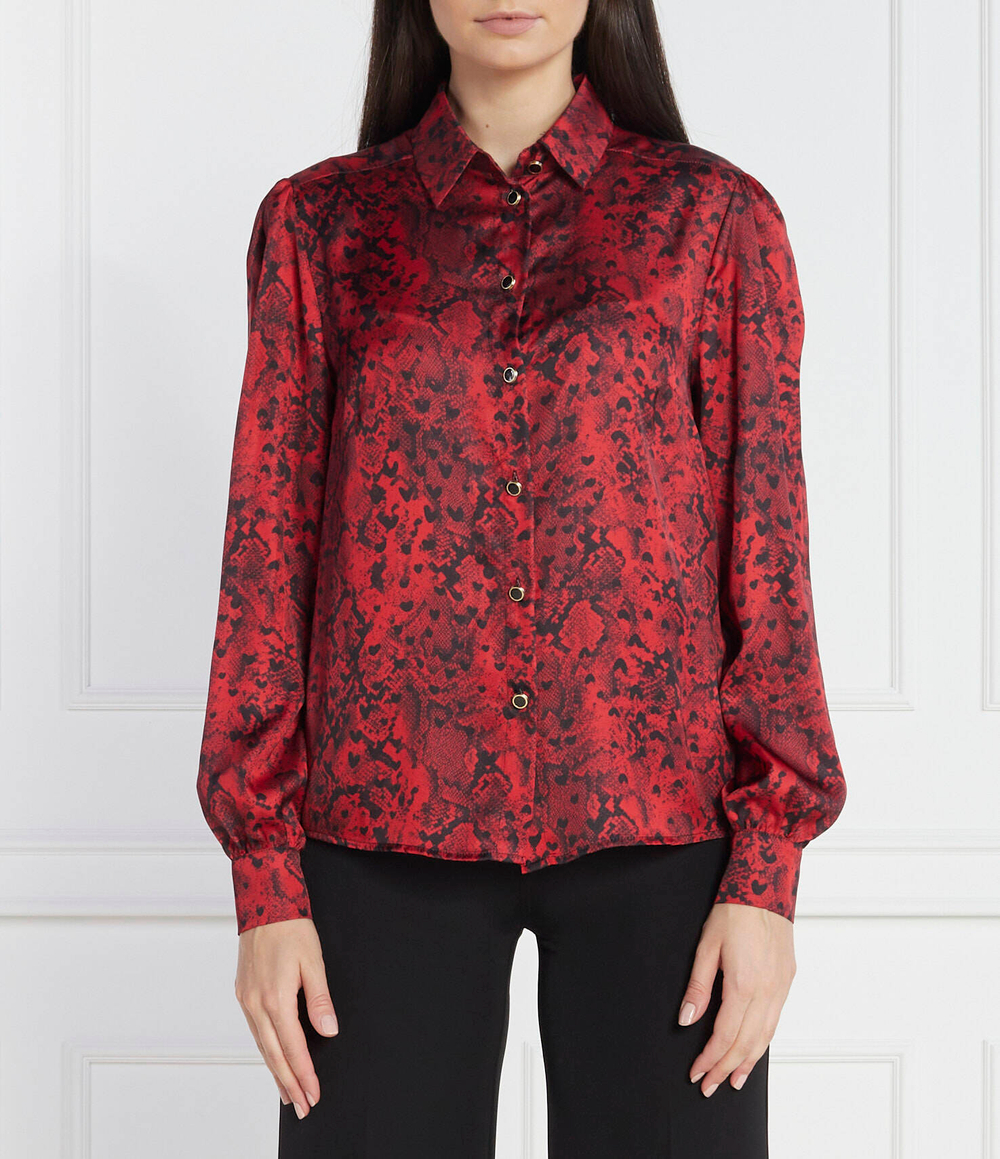 Сатиновая рубашка Liu Jo - бордовый(MF3331 T5958)
