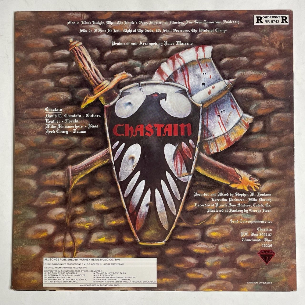 Винтажная виниловая пластинка LP Chastain Mystery Of Illusion (Germany 1985)