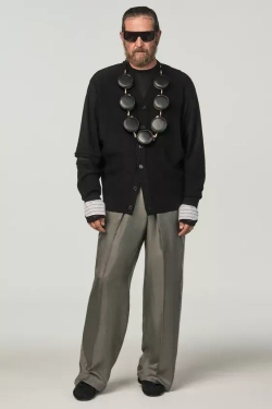 ZARA X STEFANO PILATI КОНТРАСТНАЯ ФУТБОЛКА, ЧЕРНЫЙ