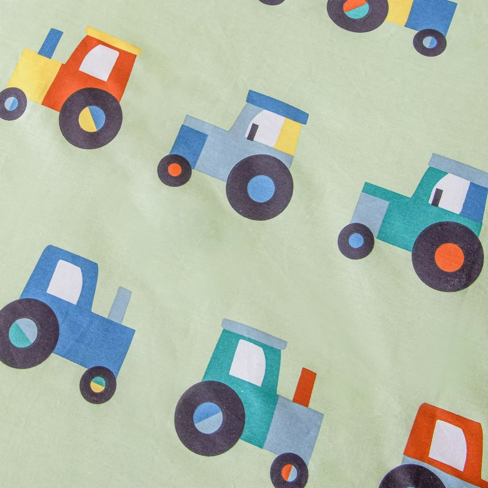 Комплект постельного белья на резинке Сатин Люкс KIDS 100% хлопок CDKR086, 1.5 спальный, простыня 90x200, наволочка 50x70