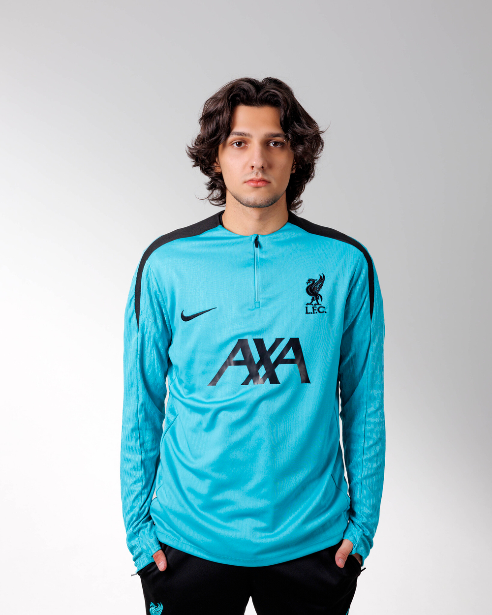 Ливерпуль / Трен.костюм / Черно-бирюзовый