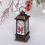 Сувенир с подсветкой «Фонарь с сказочным Дедом Морозм» 5.5*5.5*12.5 см (3хAG13)