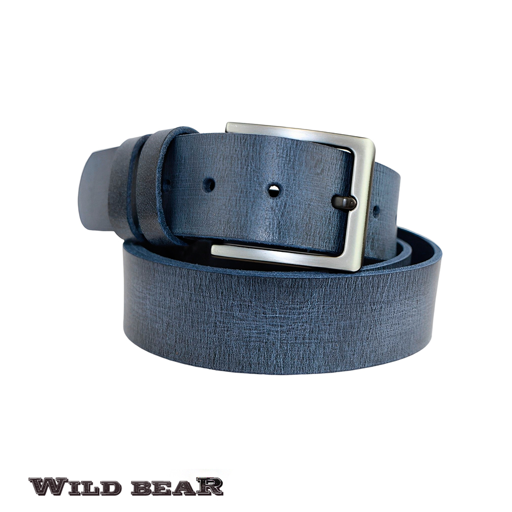 Ремень WILD BEAR RM-121f Dark-Blue Crazy Horse (универсальный)