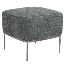 Банкетка Monstera Deliciosa (Монстера) Квадро Лазурный Античное серебро