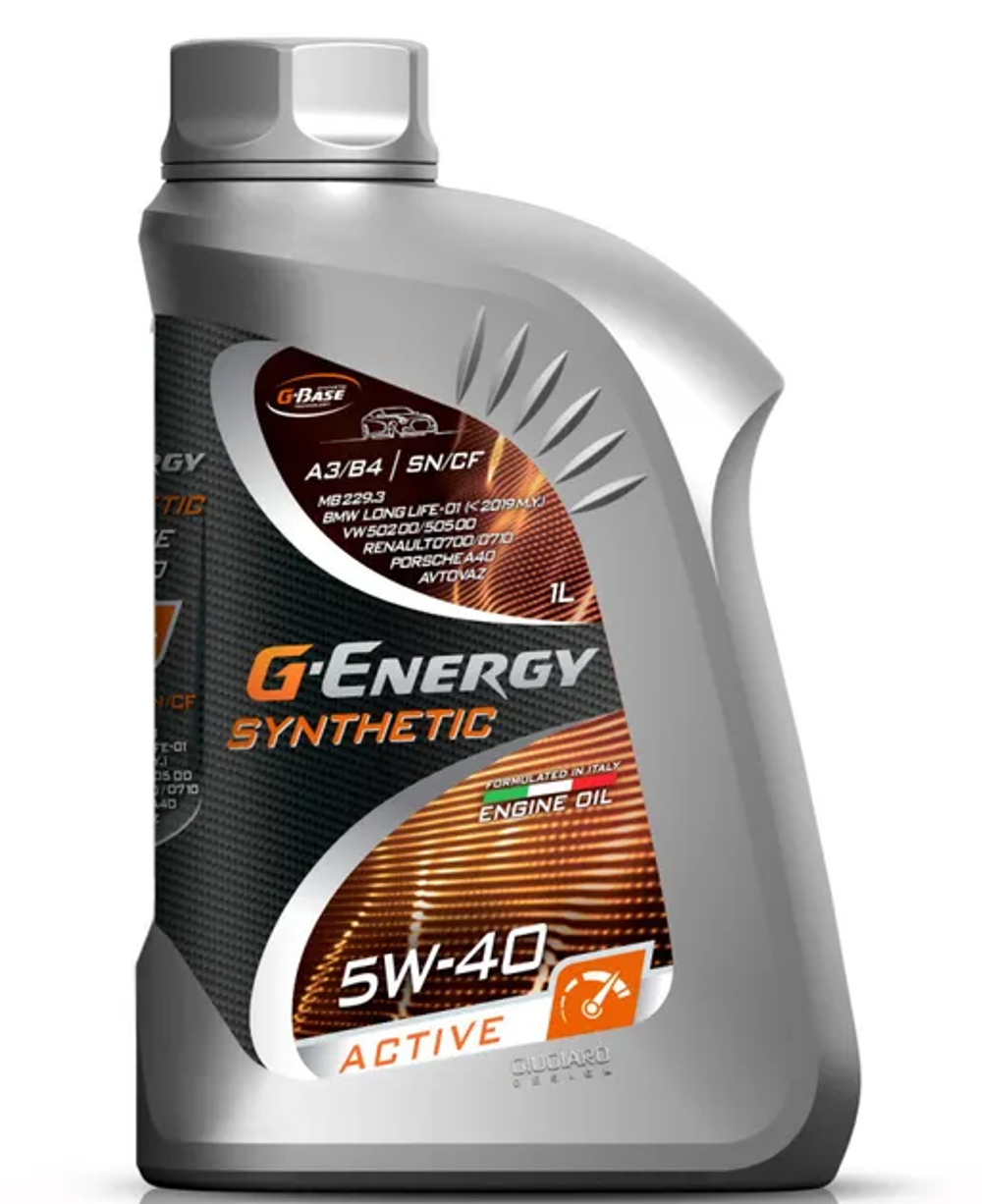 Моторное масло G-Energy Synthetic Active 5W-40, синтетическое, 1 л
