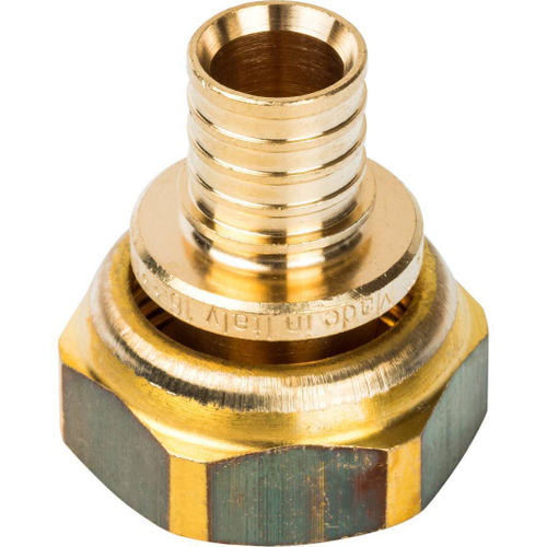 STOUT Переходник с накидной гайкой 16*G 3/4" для труб из сшитого полиэтилена аксиальный*