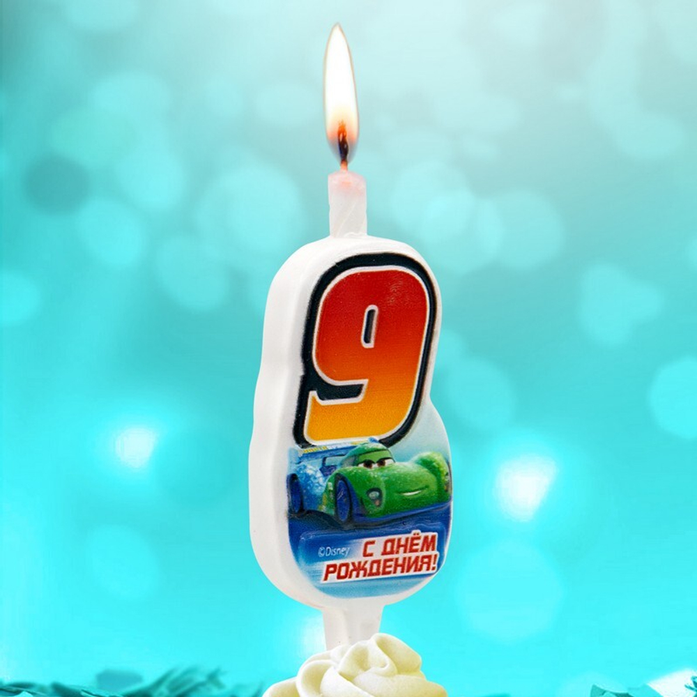 Свеча Цифра, 9 Тачки, 10 см