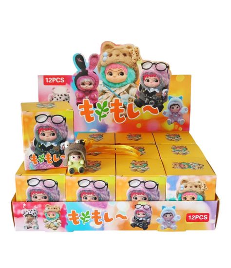 Брелок сюрприз Вакуку с ушками в жёлтой коробочке в ассорт. 4см