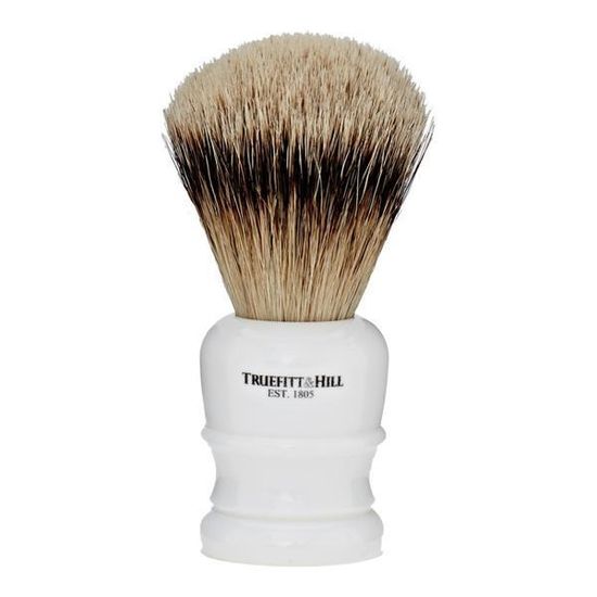 КИСТЬ ДЛЯ БРИТЬЯ ВОРС СЕРЕБРИСТОГО БАРСУКА ФАРФОР С СЕРЕБРОМ WELLINGTON T&H