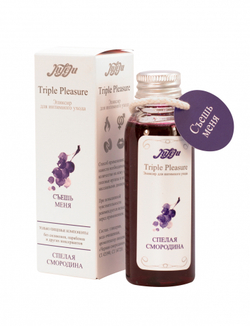 Массажный съедобный гель Triple Pleasure "Спелая смородина" 60мл