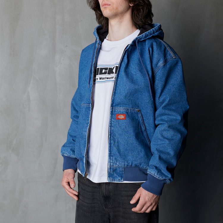 Куртка мужская Dickies Hooded Denim Jacket артикул:DK0A89FBCLB1 - купить в магазине Дайс