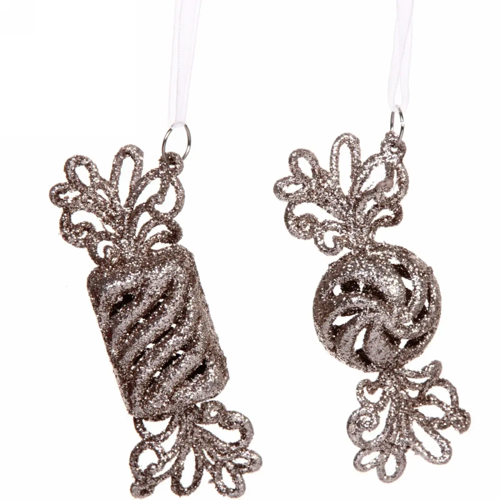 Подвеска «Конфетки» 10 см (набор 2 шт.), темное золото