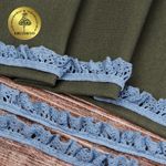 Кружево вязаное (тесьма) на резинке 17 мм 5236 цв.23 голубой уп.10м, Kruzhevo