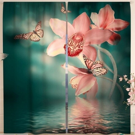 Фотошторы "РД. ЛИЛИЯ И БАБОЧКИ", Россия.