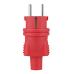 Вилка duwi с/з 16A IP44 каучук красная