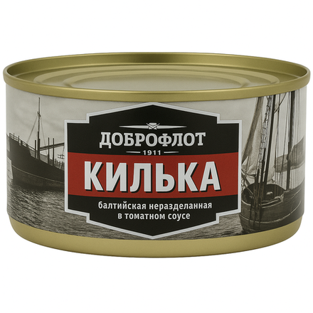 Килька неразделенная в томатном соусе Доброфлот 240 гр