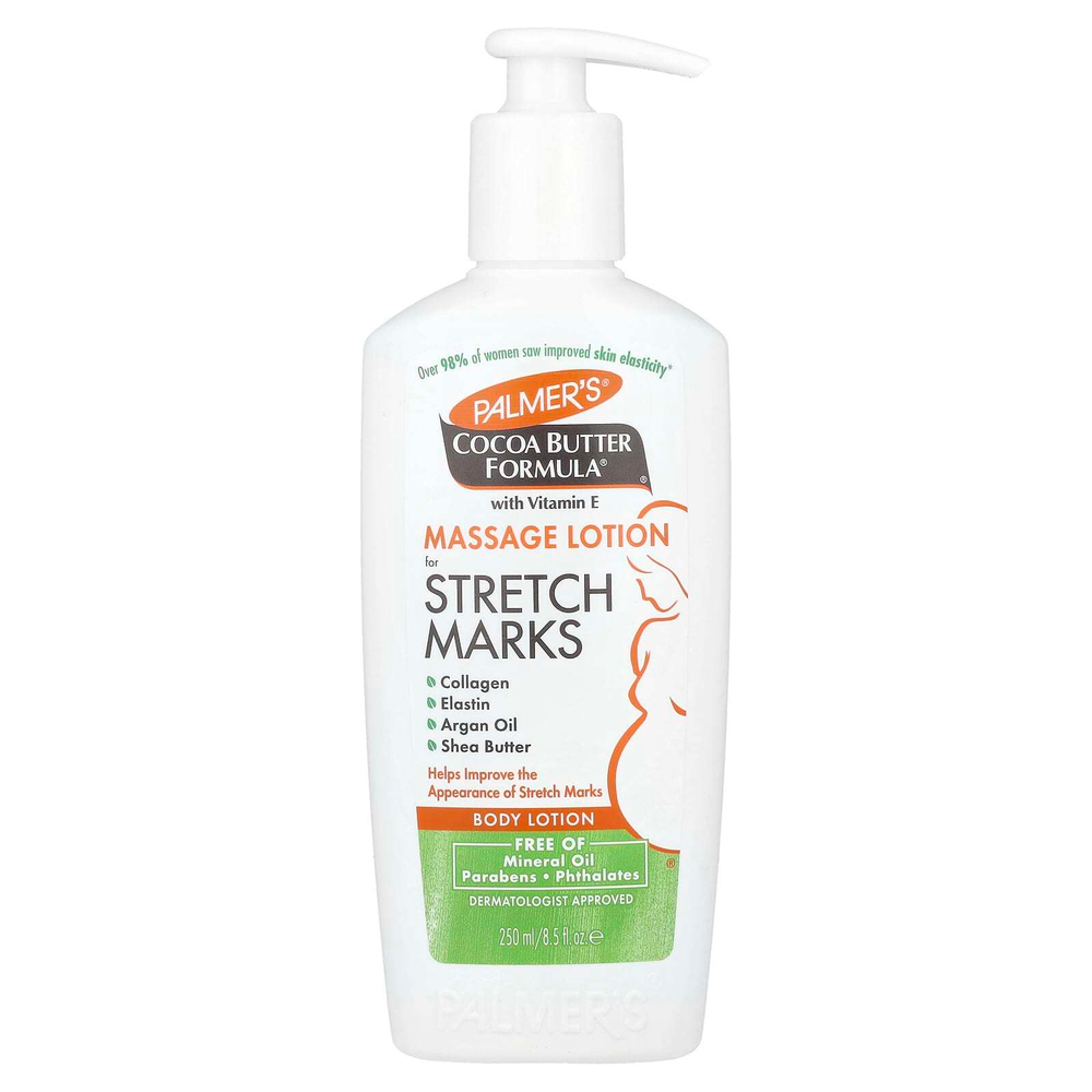 Palmer's, Cocoa Butter Formula®, массажный лосьон от растяжек с витамином E, 250 мл (8,5 жидк. унции)