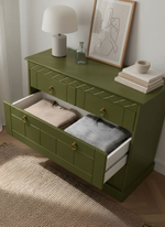 Комод 76,5х78,8х36,5 Индра, с ящиками для вещей, МДФ, оливковый, Dipriz