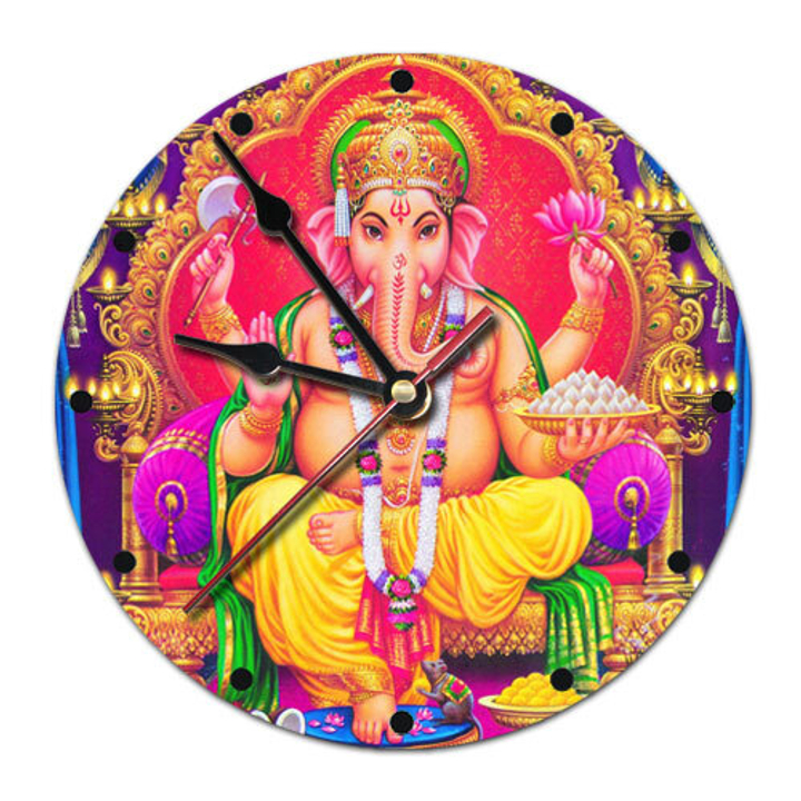 Часы настенные Ганеша пластик, 20 см 019550