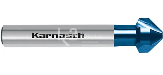 Зенковка Karnasch Ø4,3 мм, с покрытием Blue-Tec, 90°, HSS-XE, DIN 335, арт. 20.1745-010