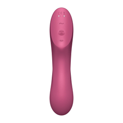 Вакуумно-клиторальный вибромассажер Satisfyer Curvy Trinity 3, красный