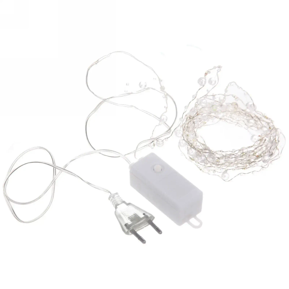 Гирлянда для дома НИТЬ «Льдинка» 5 м 50 ламп LED, 8 реж,IP-20, Белый