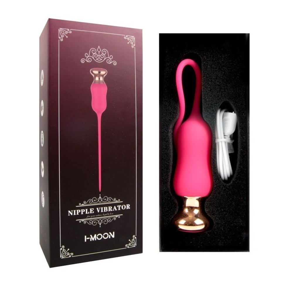 Уретральный стимулятор I‑MOON Nipple Vibrator, 23 см, тонкий и гибкий