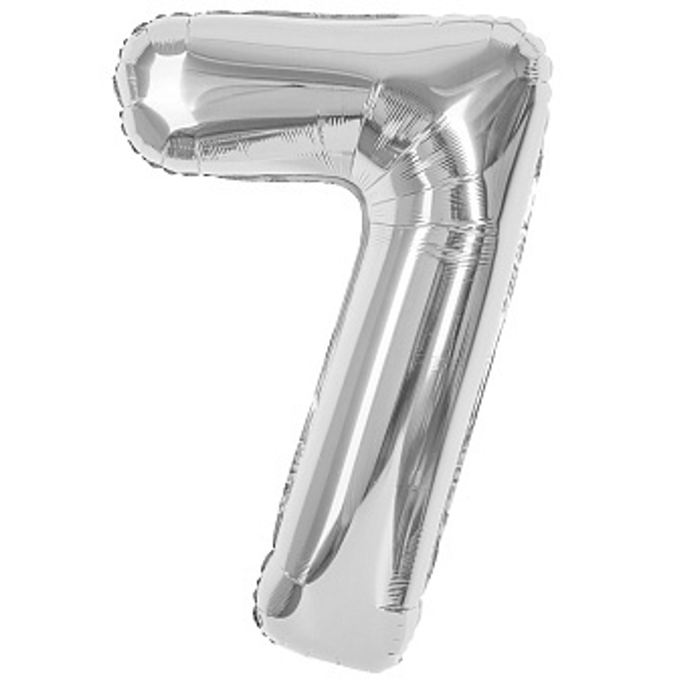 К Цифра 7 Серебро 40''/102 см.
