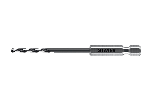 STAYER НЕХ-1/4″, d 2.5 х 79 мм, сверло по металлу для винтовёртов и шуруповертов IMPACT READY (29603-2.5)