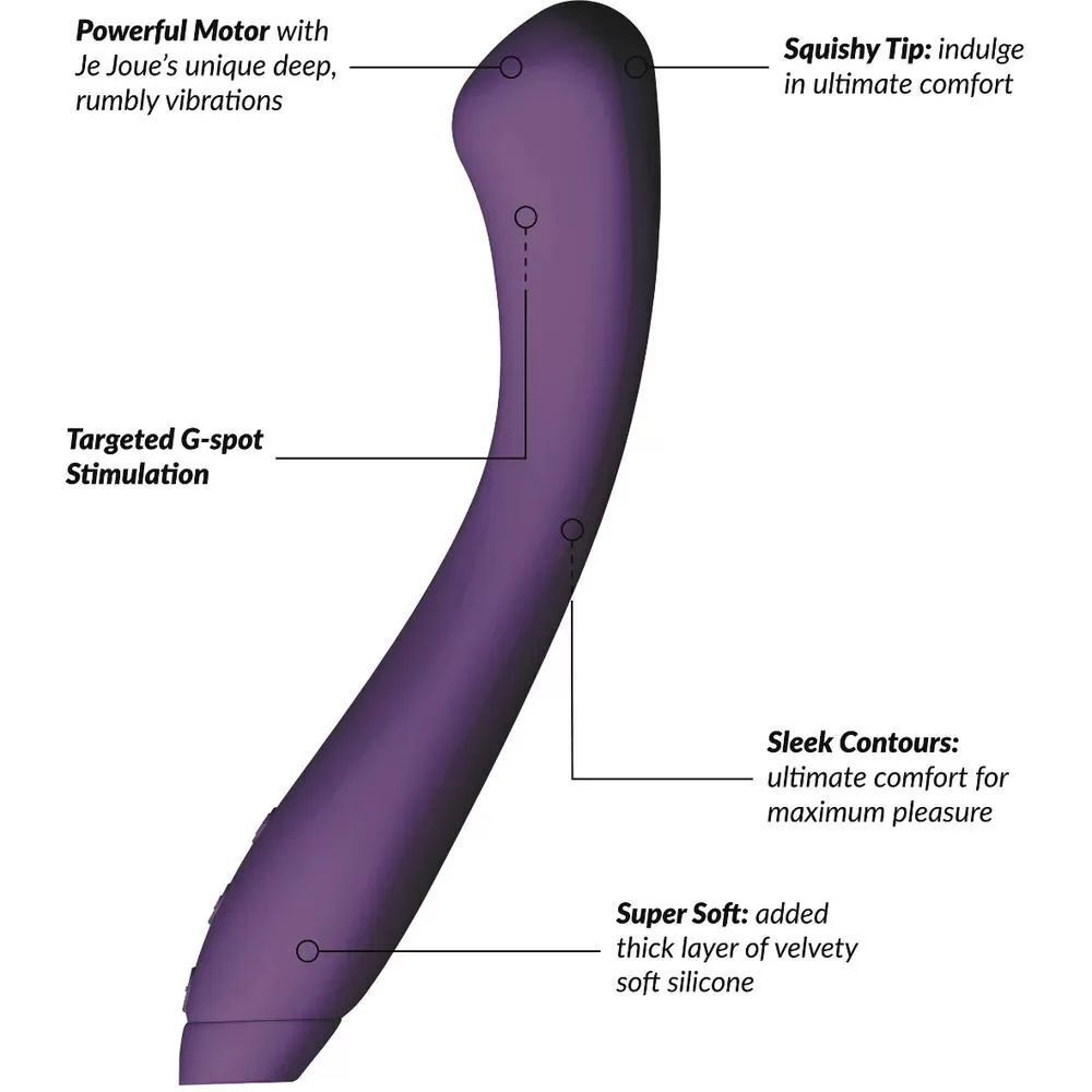 Фиолетовый вибратор Je Joue Juno - 17 см. (Цвет: фиолетовый)