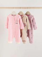 Комбинезон / Cлип для малышей Next E18-355, 3 шт., Розовый, Бежевый