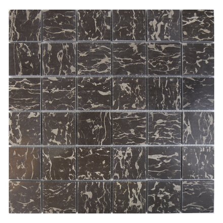 Мозаика из натурального камня на сетке Nero мрамор, 300х300 мм