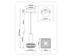 LH31001 BS/TI латунь/янтарь 10W 3000K 150*150*240