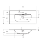Тумба с раковиной подвесная BelBagno MARINO-CER-MINI-800-2C-SO-RNG-P Rovere Nature Grigio, раковина белая BB-8099-3-80