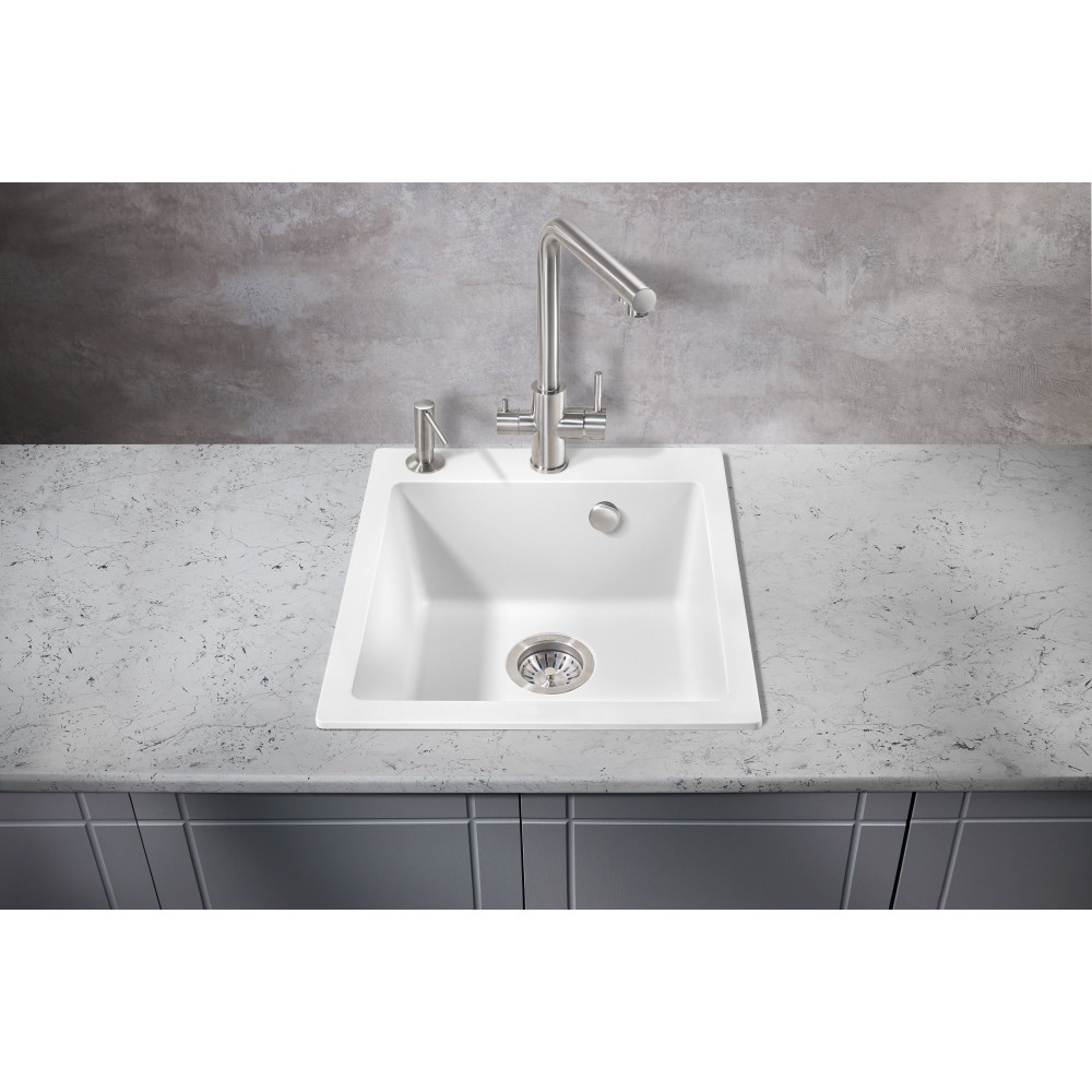 Мойка для кухни MILACIO Murcia 46 Cuarzo MC.77032, белый