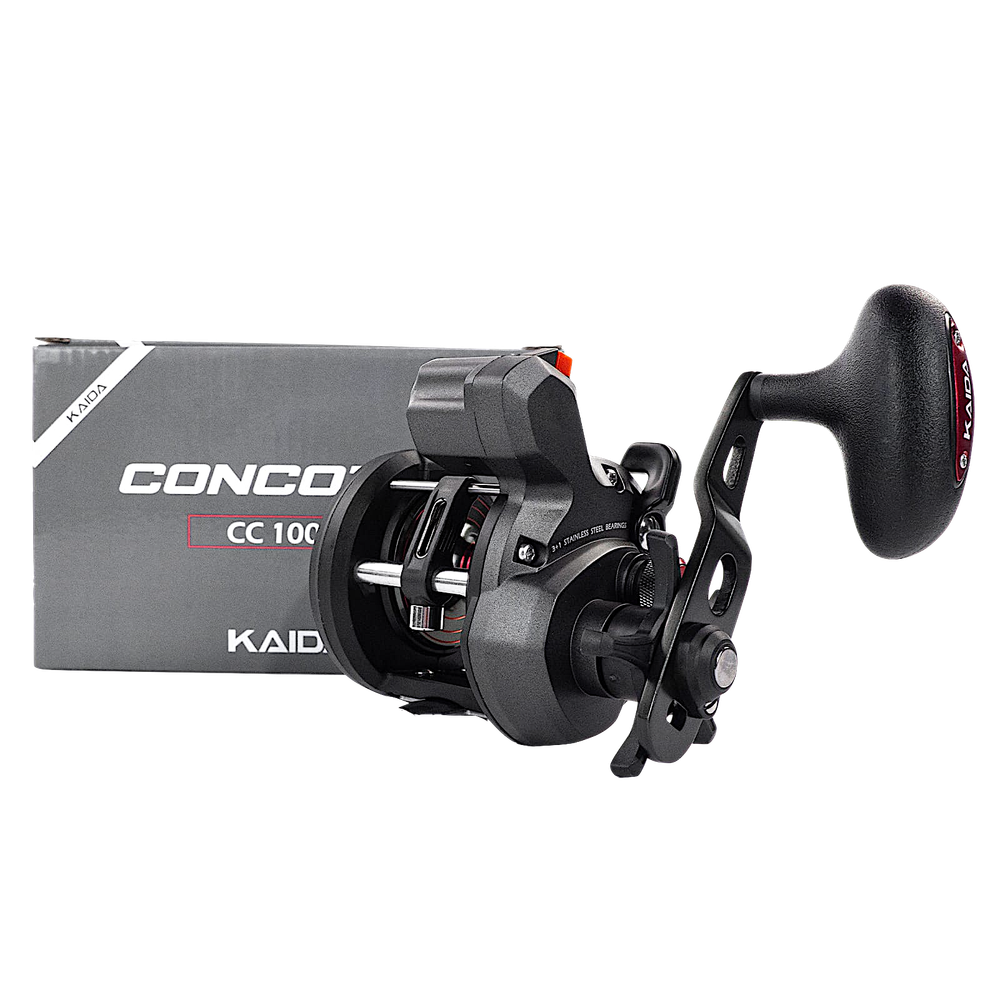 Катушка мульт. Kaida Concorde CC100LC со счетчиком bb3+1 (5.1:1) 0.40мм-230м 504г Нагр 5кг 22см/об -