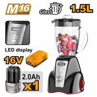 Аккумуляторный стационарный блендер 16В, 1,5 л INGCO CJB052K