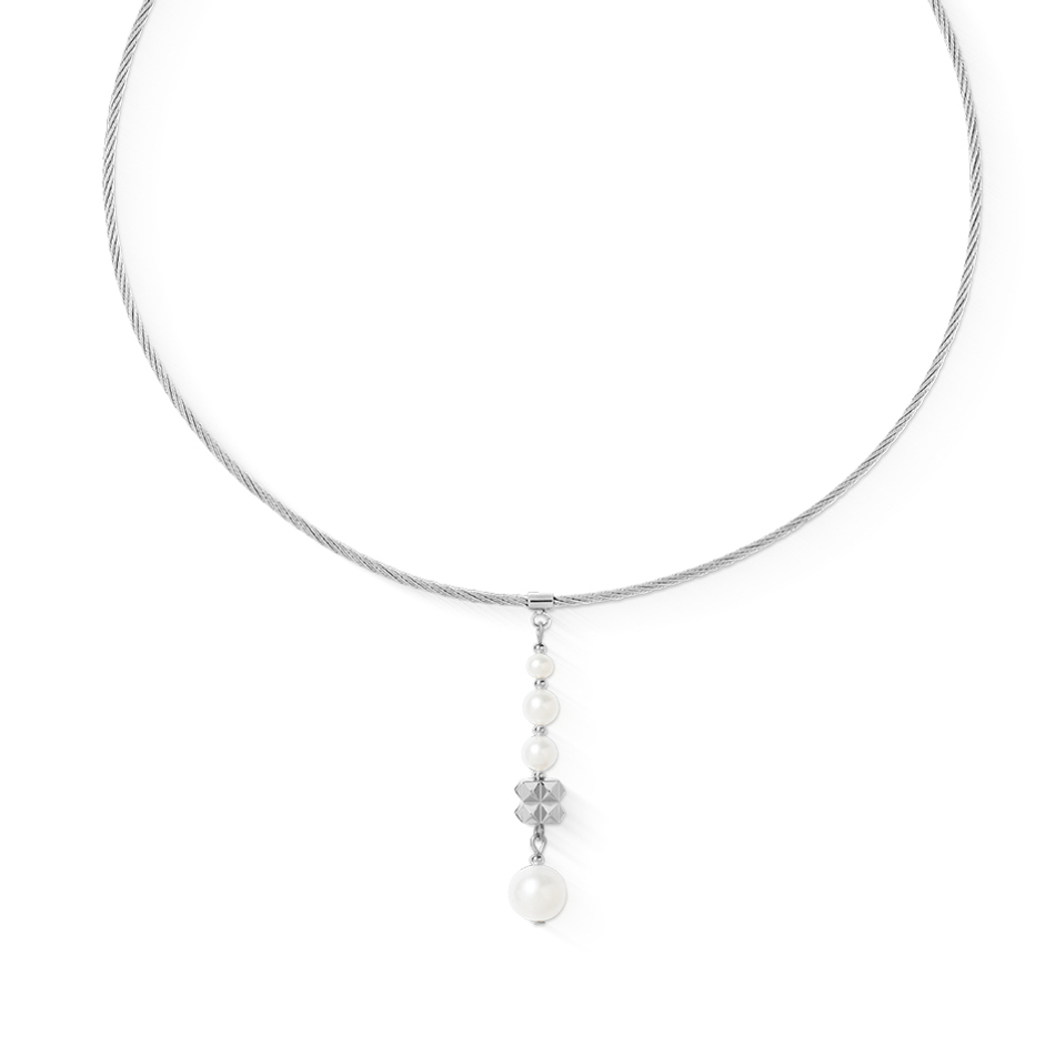 Колье Coeur de Lion White-Silver 1137/10-1417