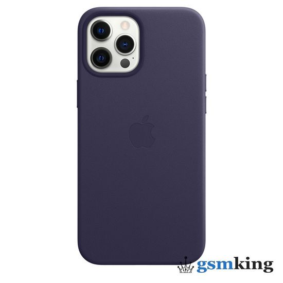 Leather Case with MagSafe iPhone 12 Pro Max Deep Violet (Тёмно-фиолетовый)