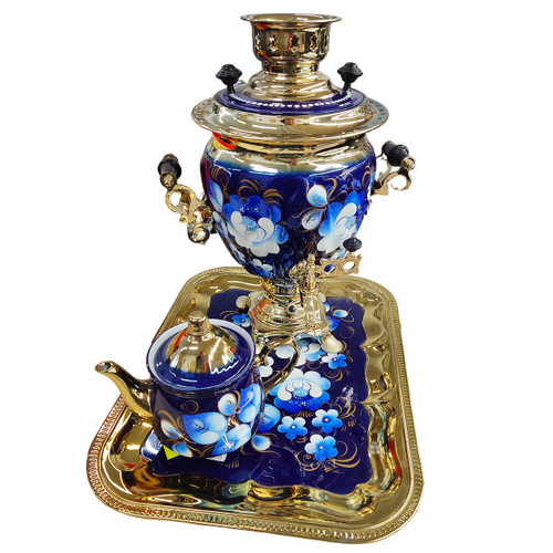 Эл. самовар 3 л в наборе с росписью Тула (автовыключение)