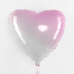 Сердце 32" Бело-розовый градиент / White-Pink gradient Fm
