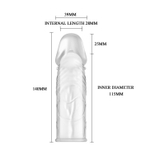 Прозрачная насадка с закрытой головкой - 14 см.