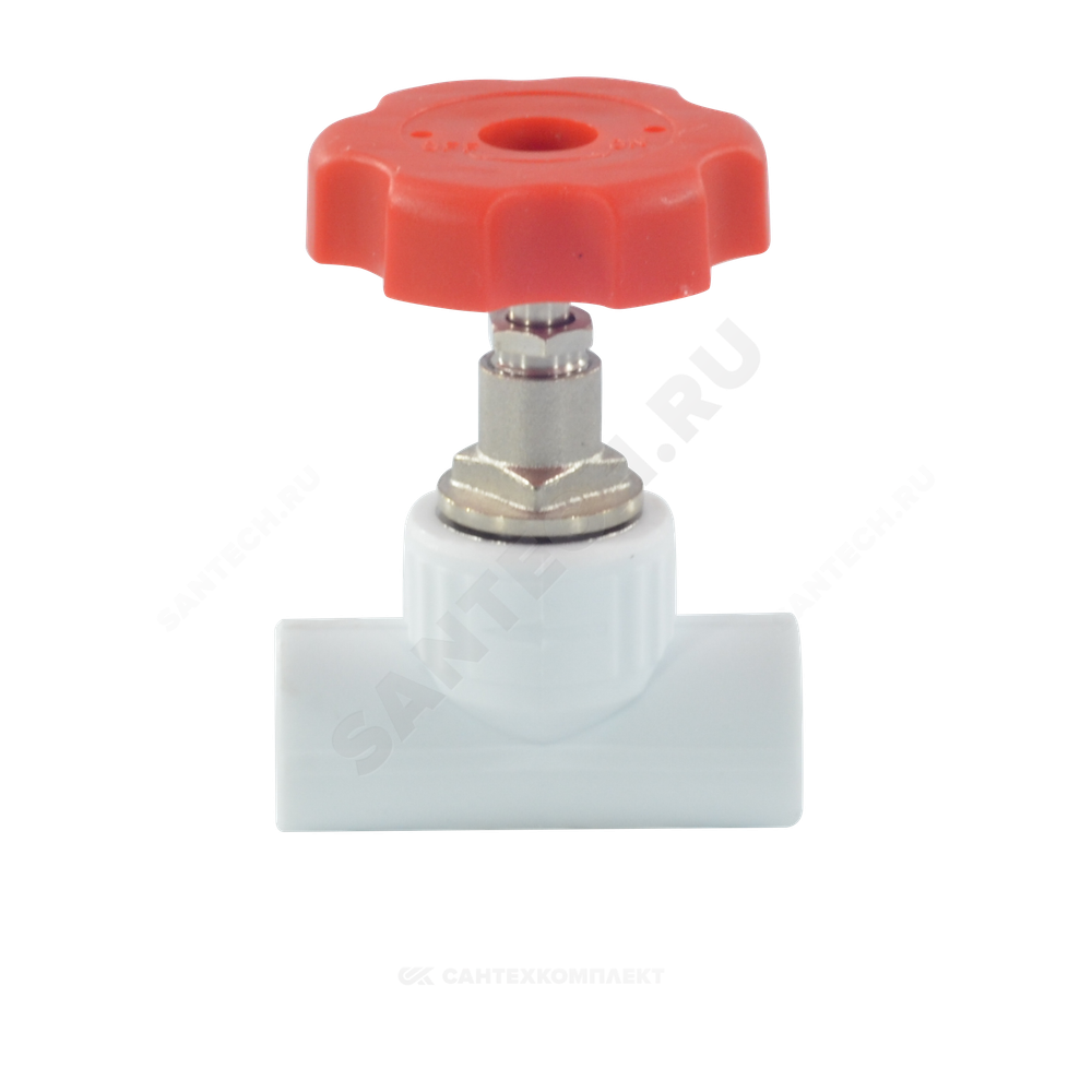 Клапан (вентиль) PP-R запорный белый Дн 20х90гр внутренняя пайка VALFEX 10146020