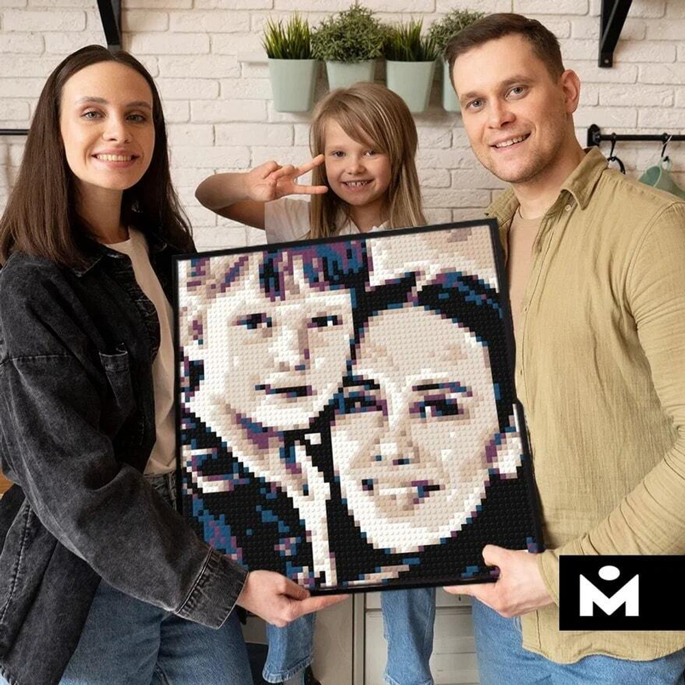 Фото-конструктор Color (S/7000) MOZABRICK - Пксель-арт, собери свою цветную картину по фото из деталей Lego