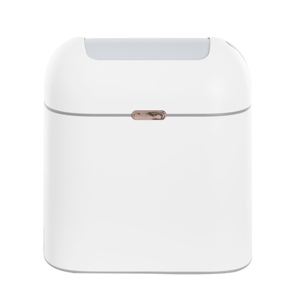 Ведро для мусора сенсорное, овал, Foodatlas JAH-6715, 9 л (белый)