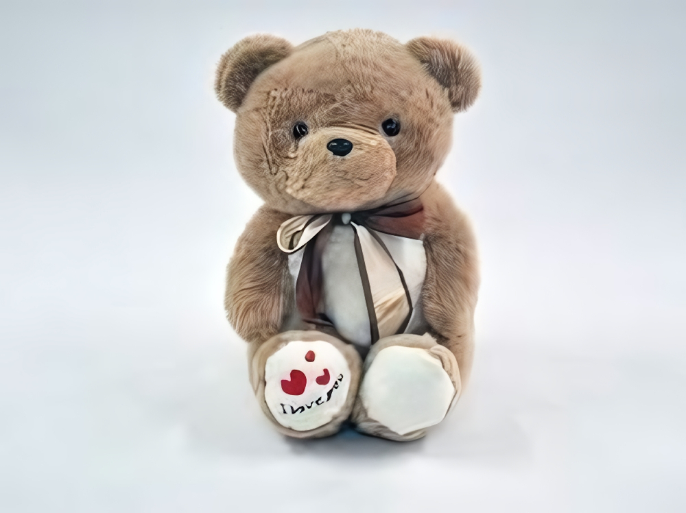 Медведь с атласным бантом № 2 28x47x32см. (Hand)