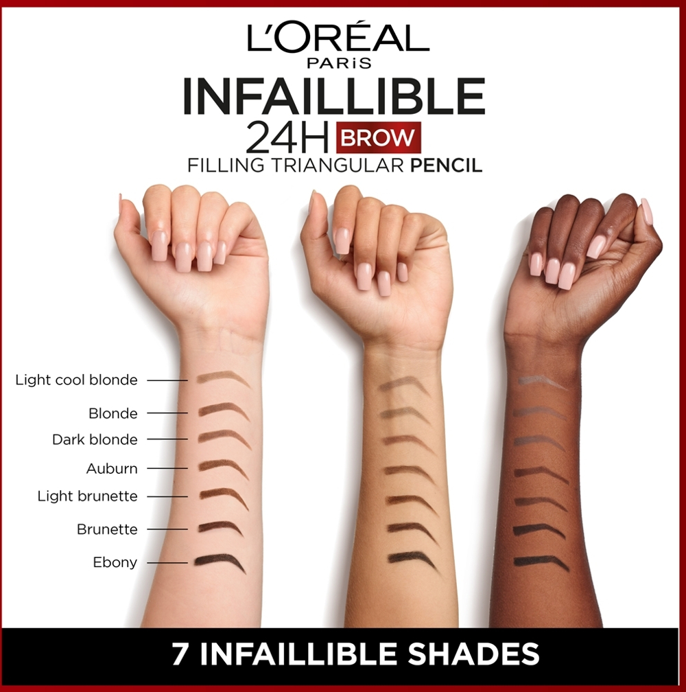 L’Oreal Paris Infaillible 24h Filling Triangular Pencil - Карандаш для бровей водостойкий, 1 ml
