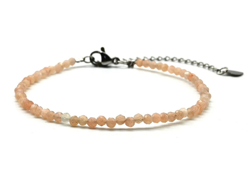 Браслет из солнечного камня (гелиолит) шарик гр. 3 мм, 17,5 см